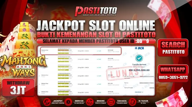 PASTITOTO JACKPOT SLOT ONLINE RP. 3.000.000,- LUNAS